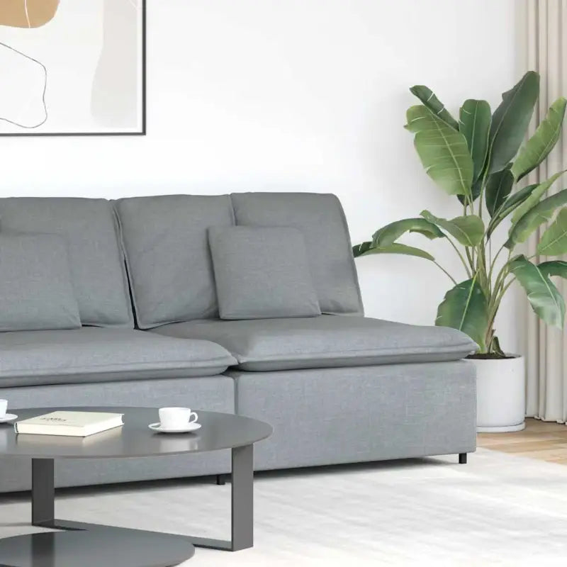 Modulaire hoekmodule voor bankgebruik en stijlvolle zithoeken - Lichtgrijs / centre sofa - Bankelementen