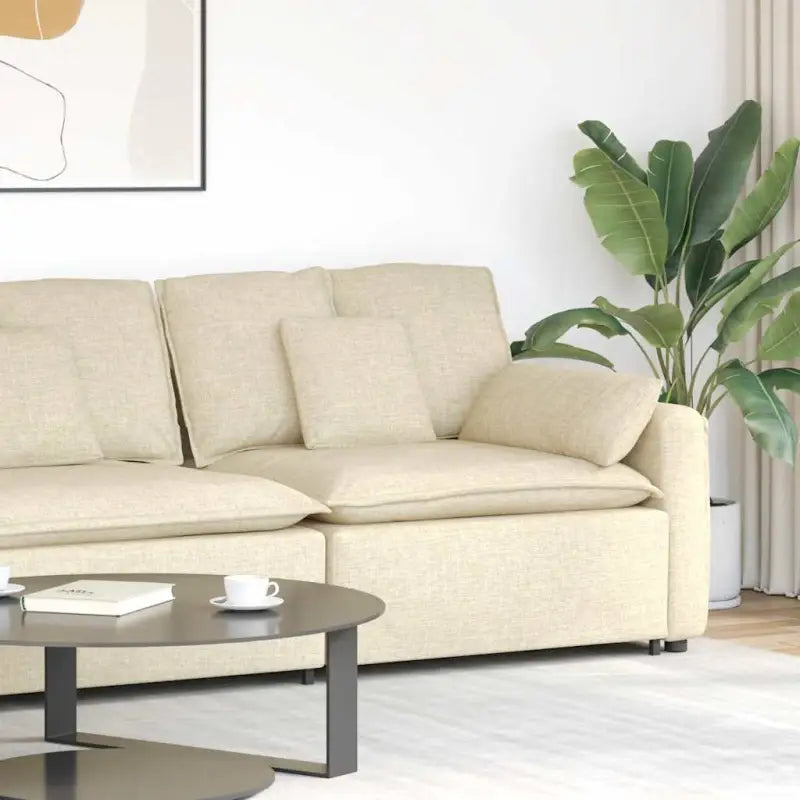 Modulaire hoekmodule voor bankgebruik en stijlvolle zithoeken - Crème / end sofa - Bankelementen