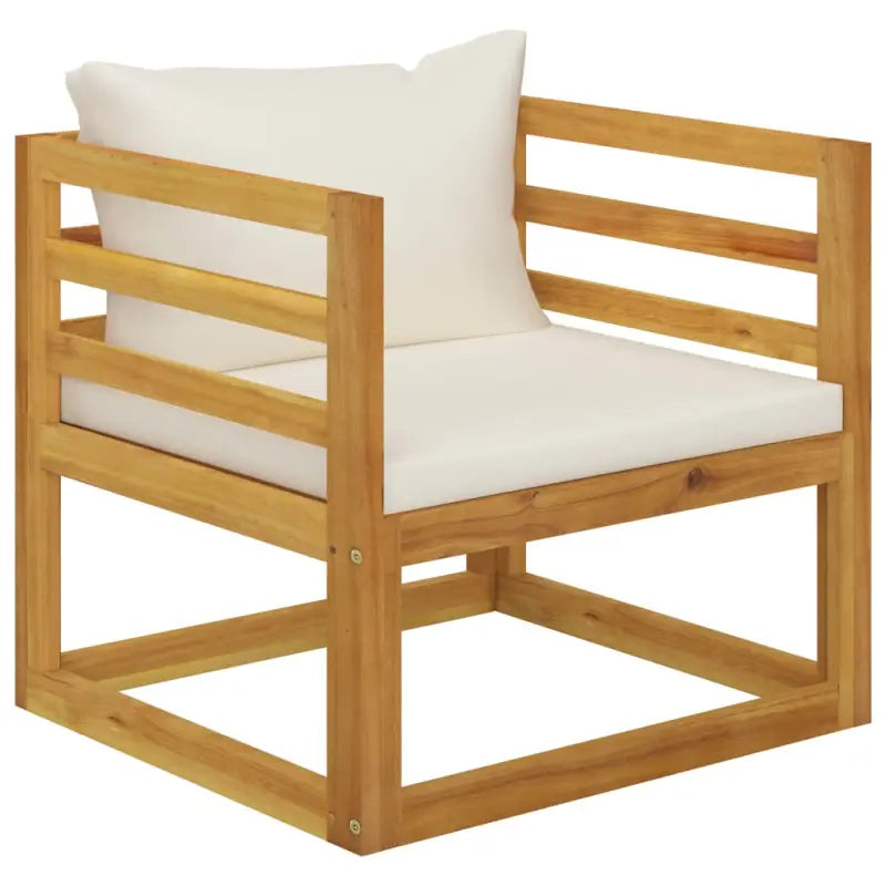 Modulaire houten tuinbank set voor buitengebruik - Crème / 1 / Fauteuil - Modulaire tuinbanken