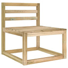 Modulaire houten tuinbankset met rustieke charme - Modulaire tuinbanken