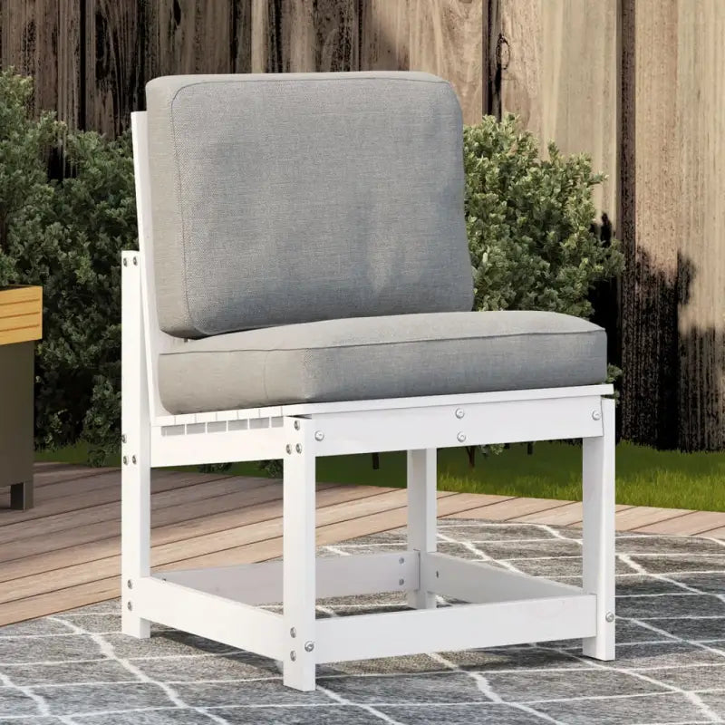 Modulaire houten tuinstoel van massief grenenhout voor je tuin of terras - Wit grenenhout / 1 - Modulaire tuinbanken