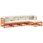 Modulaire loungeset met hoogte rugleuning voor een comfortabele zitervaring - Wasbruin / Nee - Tuinsets