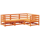 Modulaire loungeset van massief grenenhout met hoogte rugleuning - Tuinsets