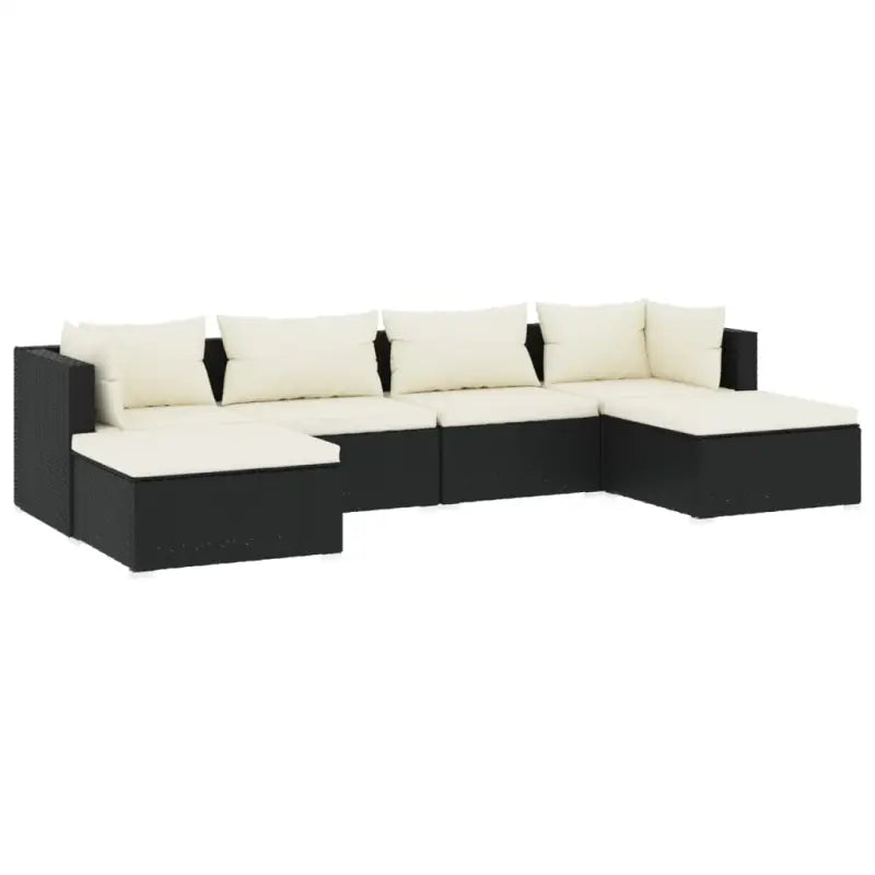 Modulaire poly rattan tuinset met comfortabele zitkussens en instelbare diepte - Tuinsets