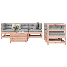 Modulaire tuin loungeset van massief grenenhout met comfortabele afmetingen - Natuurlijk douglashout - Tuinsets