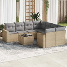 Modulaire tuinbank in beige materiaal met gepoedercoat staal - Beige en grijs / 1 - Modulaire tuinbanken