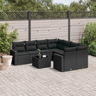 Modulaire tuinbank in beige materiaal met gepoedercoat staal - Zwart / 1 - Modulaire tuinbanken