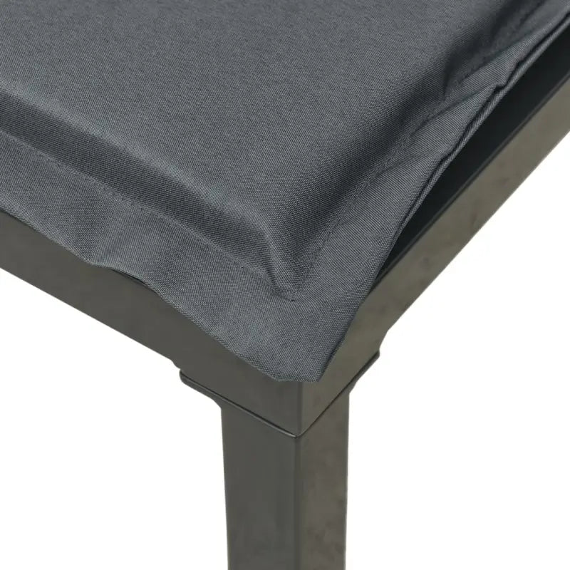 Modulaire tuinbank in zwart materiaal met gepoedercoat staal en afmetingen - Modulaire tuinbanken