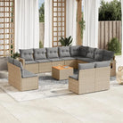 Modulaire tuinbank in zwart materiaal met gepoedercoat staal - Beige en grijs / 1 - Modulaire tuinbanken