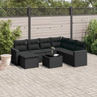 Modulaire tuinbank in zwart materiaal met waterdichte tas en gepoedercoat staal - Zwart / 1 / Met tafel - Modulaire