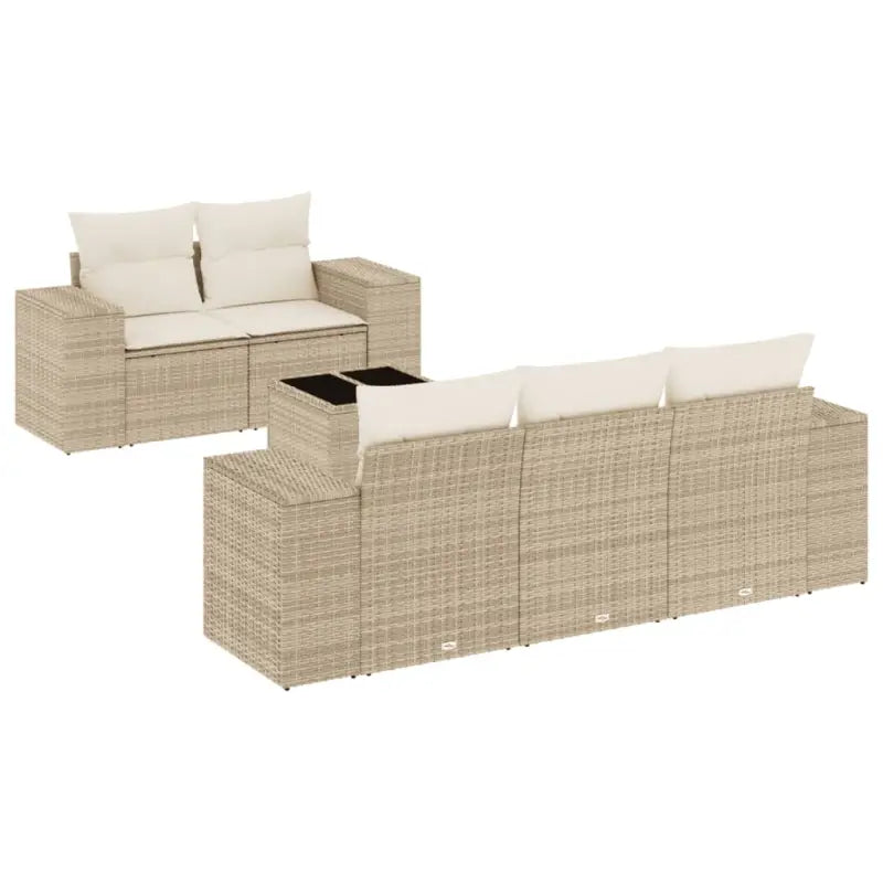Modulaire tuinbank met beige materiaal en gepoedercoat staal afmetingen voor terras en tuin - Modulaire tuinbanken
