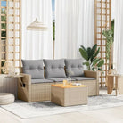 Modulaire tuinbank met beige materiaal en gepoedercoat staal afmetingen - Modulaire tuinbanken