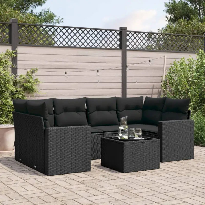 Modulaire tuinbank met beige materiaal en gepoedercoat staal afmetingen - Zwart / 1 - Modulaire tuinbanken