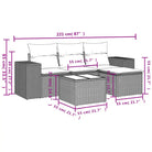 Modulaire tuinbank met beige materiaal en gepoedercoat staal afmetingen - Modulaire tuinbanken
