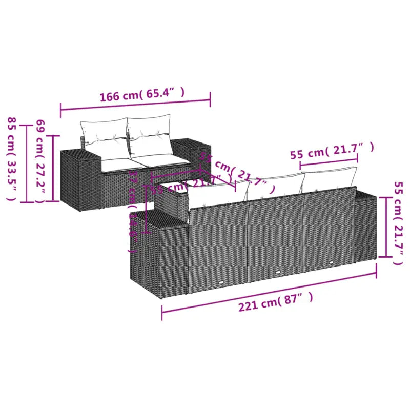 Modulaire tuinbank met beige materiaal en gepoedercoat staal afmetingen voor terras en tuin - Modulaire tuinbanken
