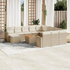 Modulaire tuinbank met beige materiaal en gepoedercoat staal afmetingen - beige en crèmekleurig / 13 - Modulaire