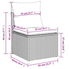 Modulaire tuinbank met beige materiaal en gepoedercoat staal afmetingen - Modulaire tuinbanken