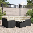 Modulaire tuinbank met beige materiaal en gepoedercoat staal afmetingen - Zwart en crème / 1 - Modulaire tuinbanken