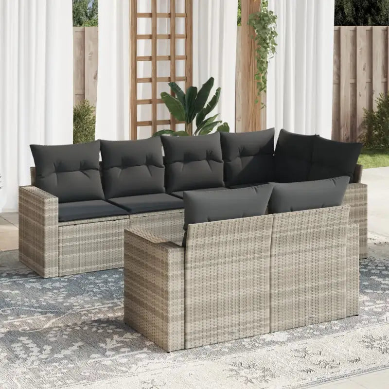 Modulaire tuinbank met beige materiaal en waterdichte tas voor buitengebruik - Lichtgrijs / 7 - Modulaire tuinbanken