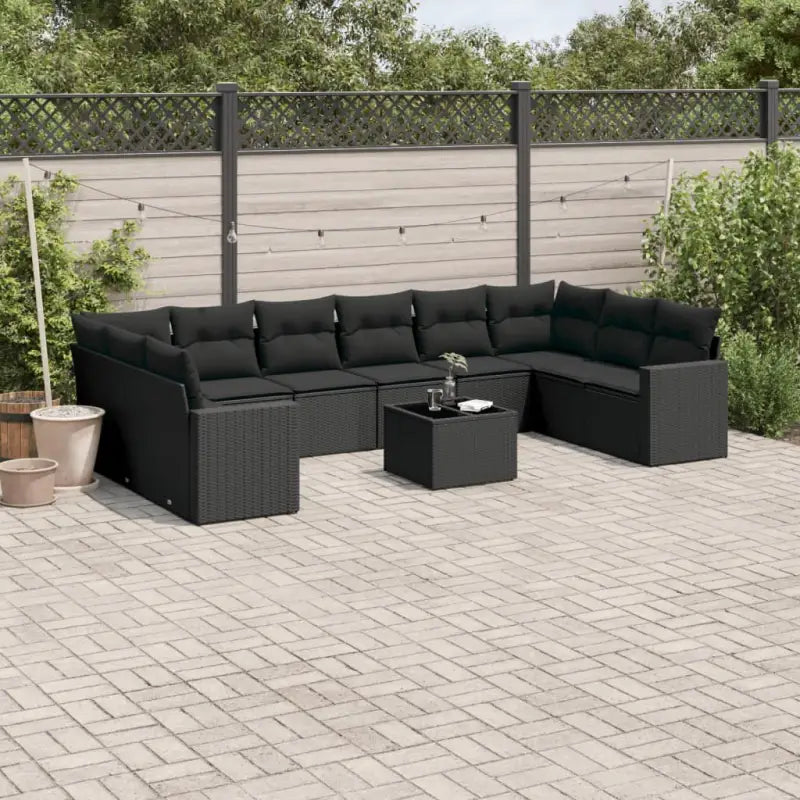 Modulaire tuinbank met gepoedercoat staal afmetingen en waterdichte tas - Zwart / 1 / Met tafel - Modulaire tuinbanken