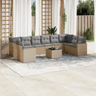 Modulaire tuinbank met gepoedercoat staal afmetingen en waterdichte tas - Beige en grijs / 1 / Met tafel - Modulaire