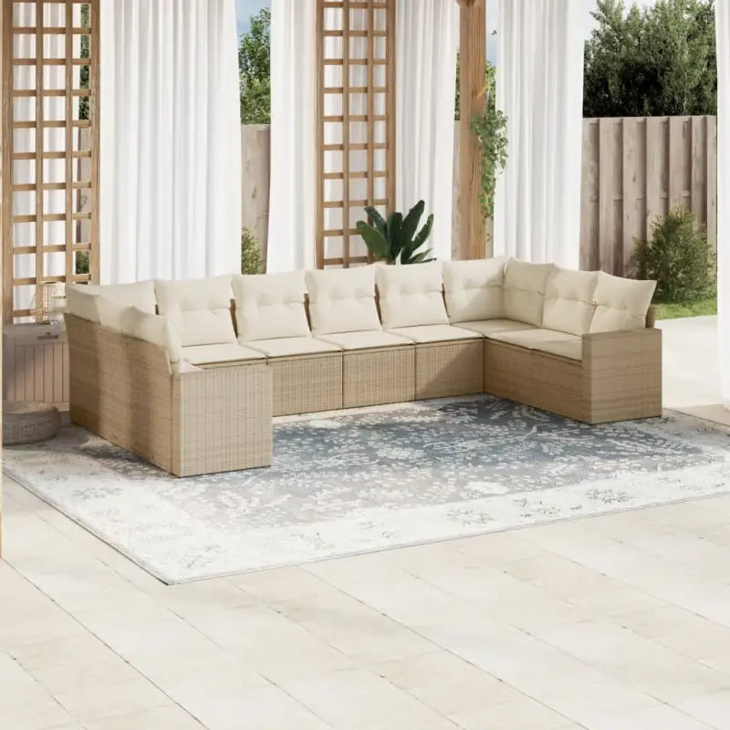 Modulaire tuinbank met gepoedercoat staal afmetingen en waterdichte tas - beige en crèmekleurig / 1 / Zonder tafel