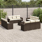 Modulaire tuinbank met gepoedercoat staal en waterdichte tas - Bruin en crème / 1 / Met tafel - Modulaire tuinbanken