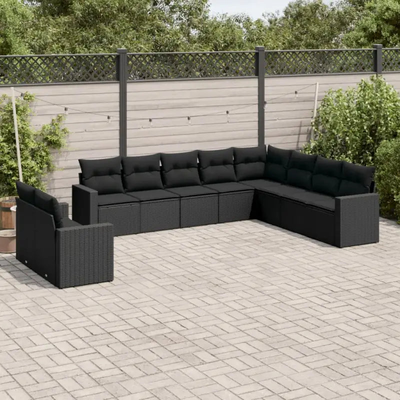 Modulaire tuinbank met gepoedercoat staal en waterdichte tas in beige materiaal - Zwart / 1 / Zonder tafel - Modulaire