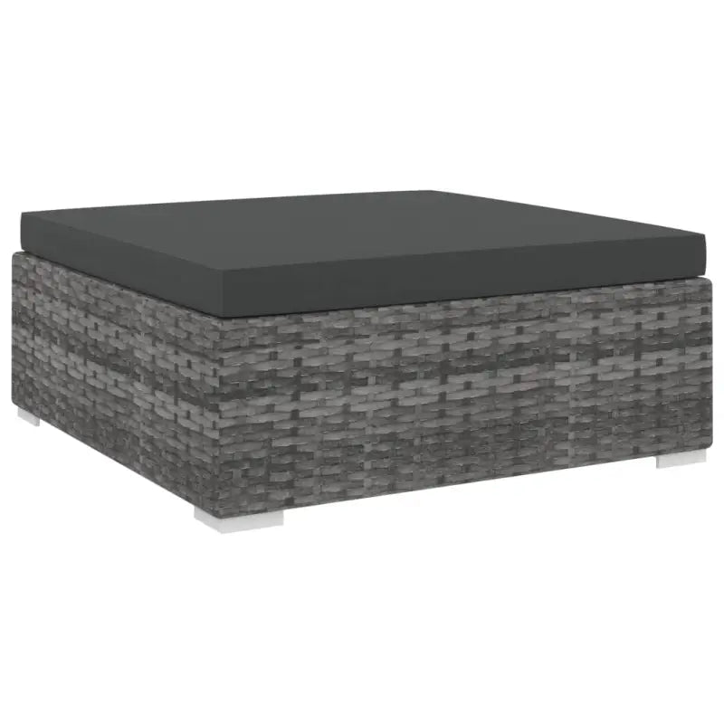 Modulaire tuinbank met gepoedercoat stalen frame voor buitengebruik - Grijs / 1 / Voetensteun - Modulaire tuinbanken