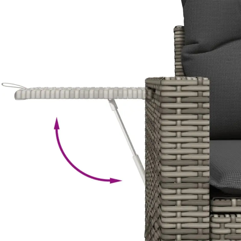 Modulaire tuinbank met grijs materiaal en gepoedercoat staal afmetingen - Modulaire tuinbanken