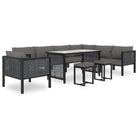 Modulaire tuinbank met poly rattan en dikte kussen voor binnen en buiten - Modulaire tuinbanken