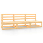 Modulaire tuinbank met voetenbank van massief grenenhout - Naturel / 1 / hoek + 2x midden - Modulaire tuinbanken