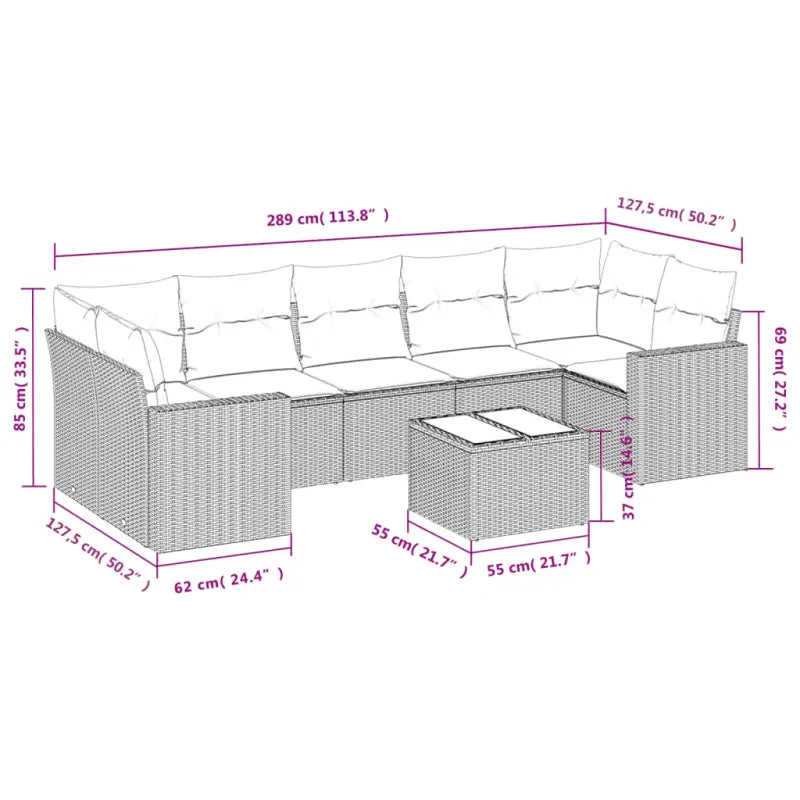 Modulaire tuinbank met waterdichte tas en beige materiaal van gepoedercoat staal - Modulaire tuinbanken