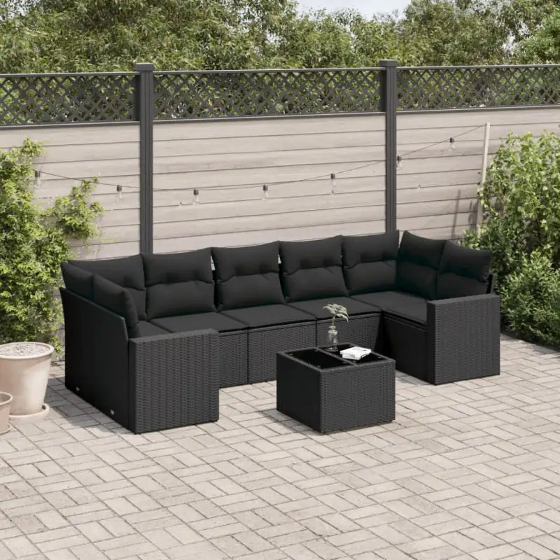 Modulaire tuinbank met waterdichte tas en beige materiaal van gepoedercoat staal - Zwart / 8 - Modulaire tuinbanken