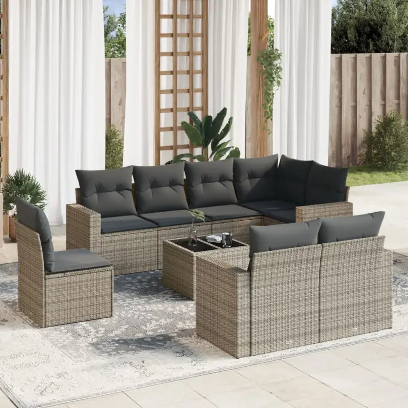 Modulaire tuinbank met waterdichte tas en beige materiaal - Grijs / 1 / Met tafel - Modulaire tuinbanken