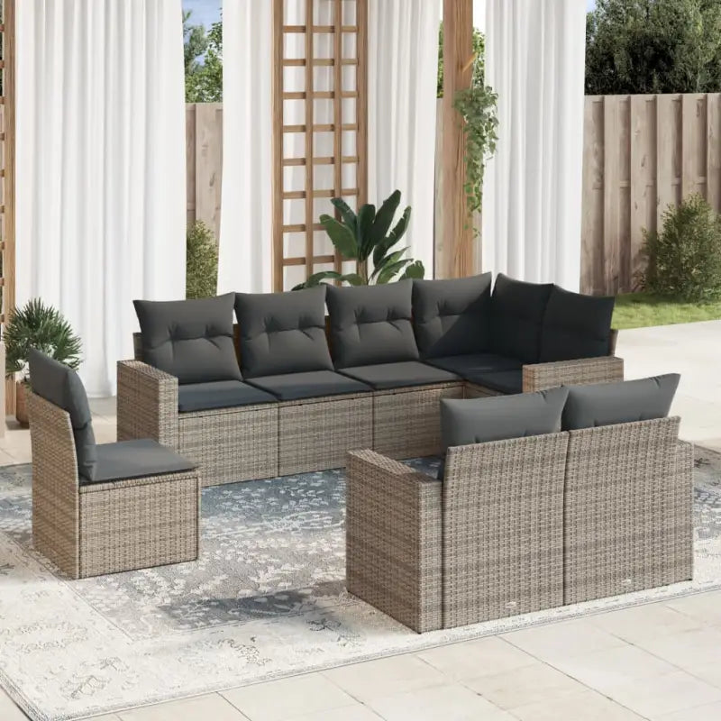 Modulaire tuinbank met waterdichte tas en beige materiaal - Grijs / 1 / Zonder tafel - Modulaire tuinbanken