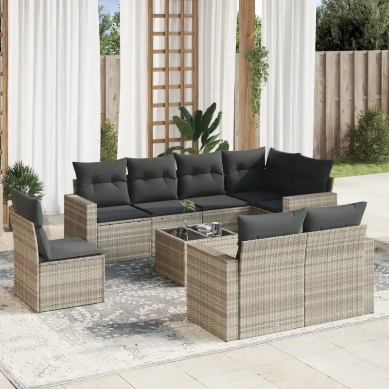 Modulaire tuinbank met waterdichte tas en beige materiaal - Lichtgrijs / 1 / Met tafel - Modulaire tuinbanken