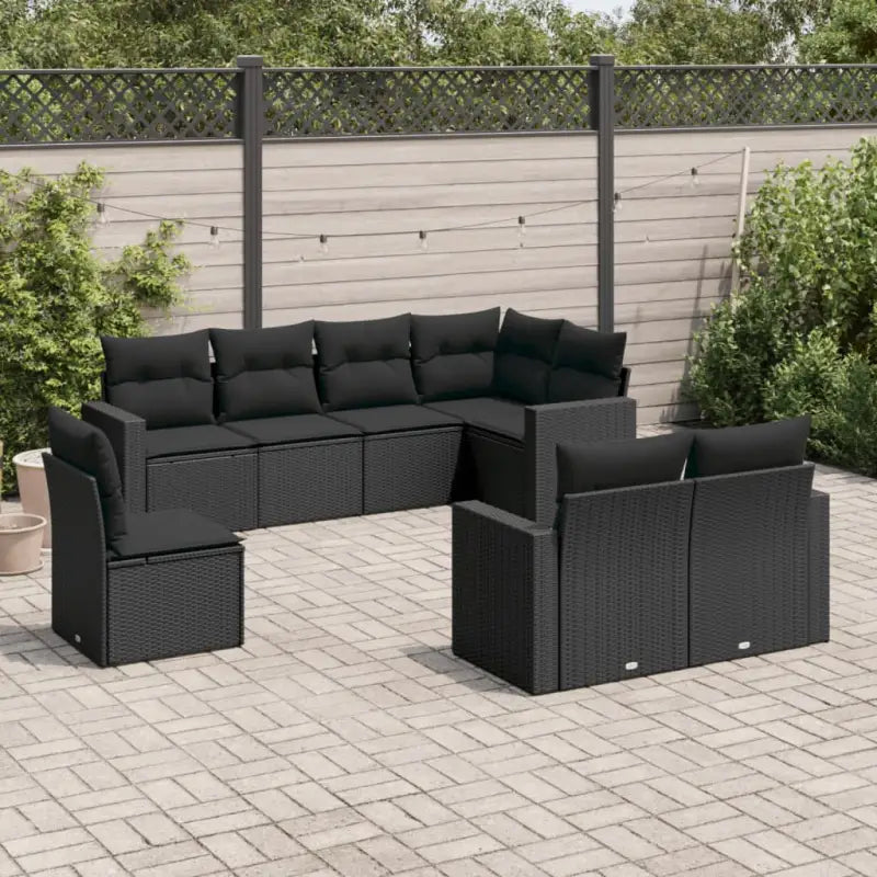 Modulaire tuinbank met waterdichte tas en beige materiaal - Zwart / 1 / Zonder tafel - Modulaire tuinbanken
