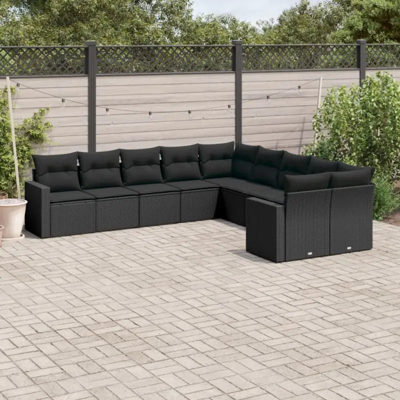 Modulaire tuinbank met waterdichte tas en zwart gepoedercoat staal - Zwart / 1 / Zonder tafel - Modulaire tuinbanken