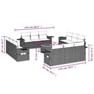 Modulaire tuinbank met zwart materiaal en gepoedercoat staal afmetingen - Modulaire tuinbanken