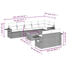 Modulaire tuinbank met zwart materiaal en gepoedercoat staal afmetingen - Modulaire tuinbanken