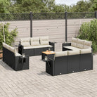 Modulaire tuinbank met zwart materiaal en gepoedercoat staal afmetingen - Zwart en crème / 1 - Modulaire tuinbanken