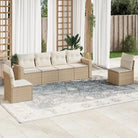 Modulaire tuinbank met zwart materiaal en waterdichte tas - beige en crèmekleurig / 1 / Zonder tafel - Modulaire
