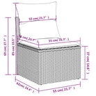 Modulaire tuinbank set in grijs materiaal met gepoedercoat staal - Modulaire tuinbanken