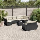Modulaire tuinbank set met beige materiaal en gepoedercoat staal - Zwart en crème / 1 / Met tafel - Modulaire tuinbanken