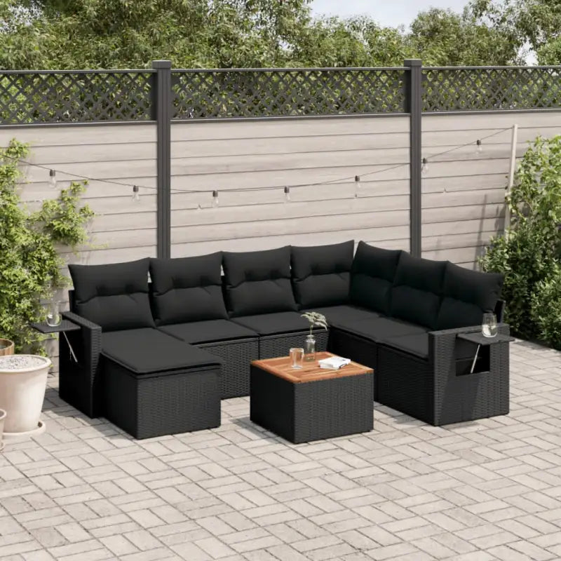 Modulaire tuinbank set met gepoedercoat staal en zwart materiaal - Modulaire tuinbanken
