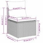 Modulaire tuinbank set met gepoedercoat staal en zwart materiaal - Modulaire tuinbanken