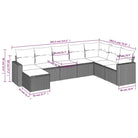 Modulaire tuinbank set met waterdichte tas en beige gepoedercoat staal - Modulaire tuinbanken