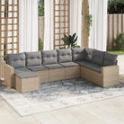 Modulaire tuinbank set met waterdichte tas en beige gepoedercoat staal - Beige en grijs / 1 / Zonder tafel - Modulaire