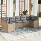 Modulaire tuinbank set met waterdichte tas en beige materiaal - Beige en grijs / 7 - Modulaire tuinbanken